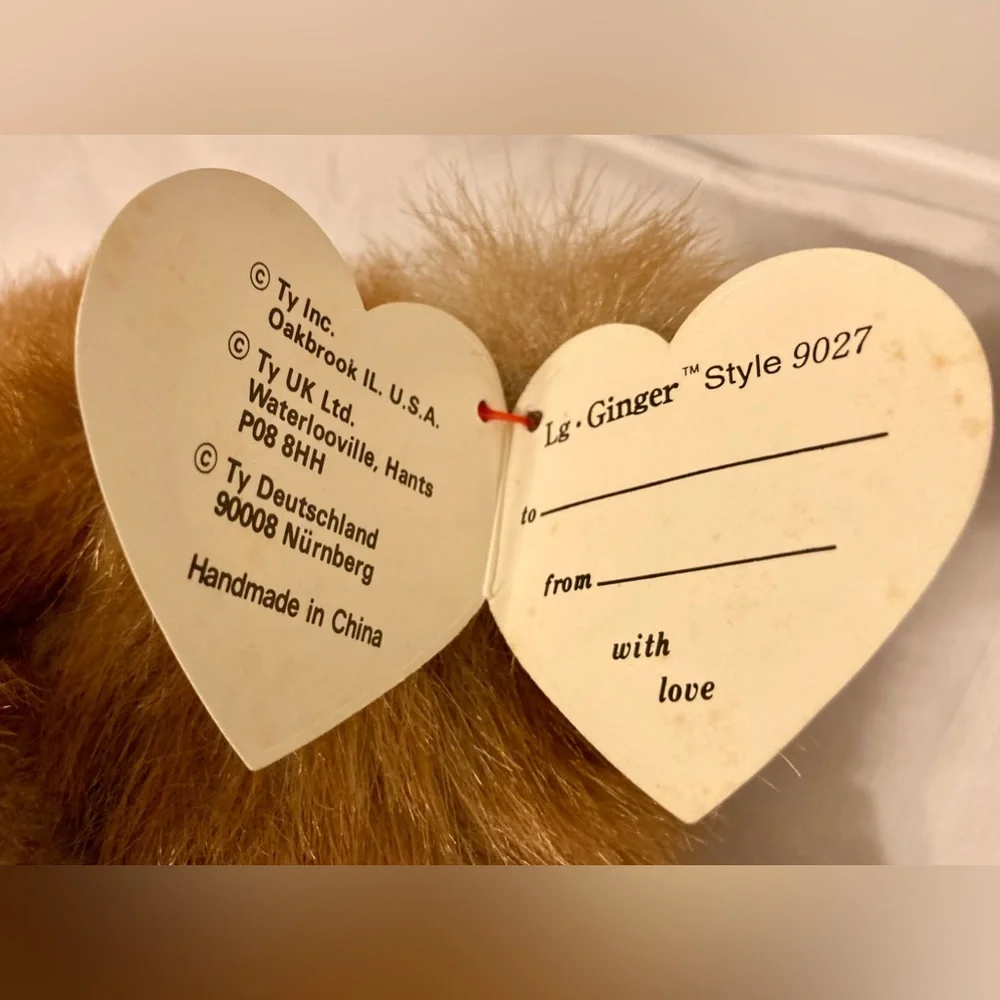 Ty Large Ginger plush bear